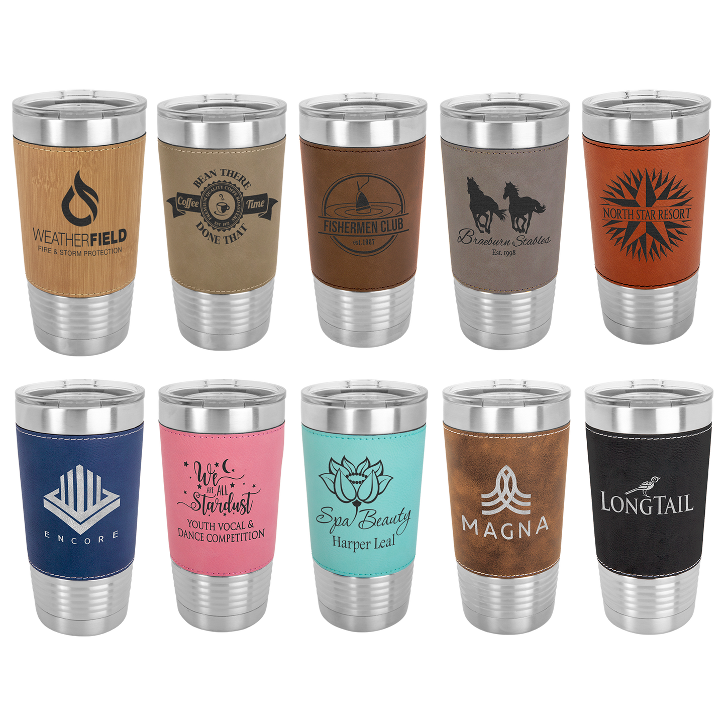 Polar Camel 20 OZ Leatherette Tumbler